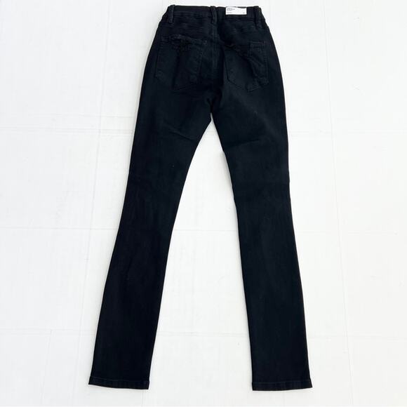 New RUE21 Curvy High-Rise Medium Stretch Black Denim Skinny Jeans Distressed - Picture 4 of 12